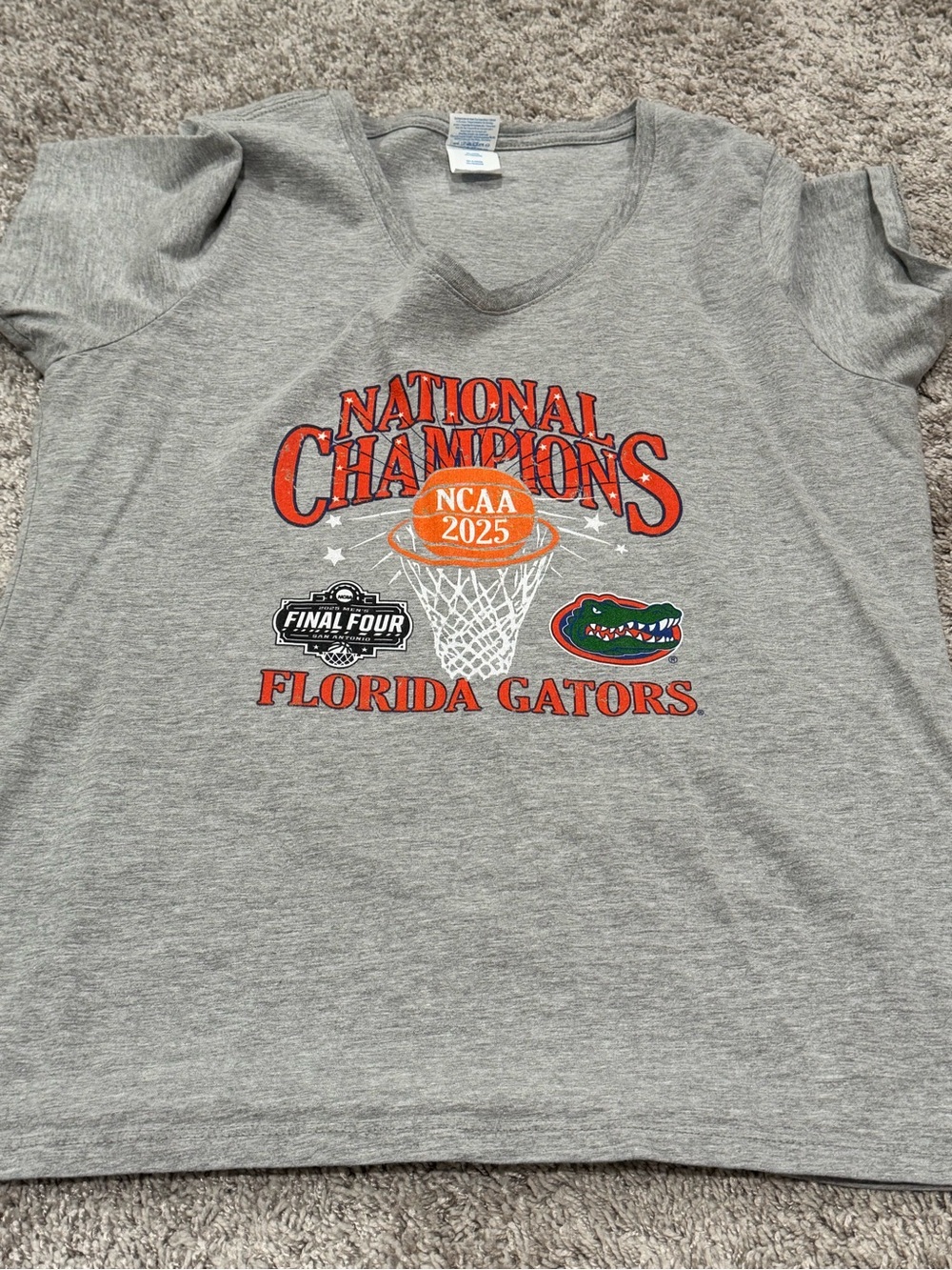 Florida Gators NCAA 2025 National Champions Grey T-Shirt